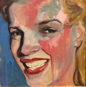 Young Marilyn - Oil on Canvas, 40cm x 40cm