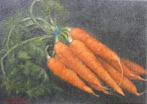 Organic Carrots - Oil on Canvas, 10" x 14"