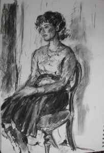 Seated model, charcoal - November 2010