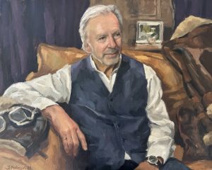 Bill Holroyd, CBE DL, Oil on Board, 40 x 50cm